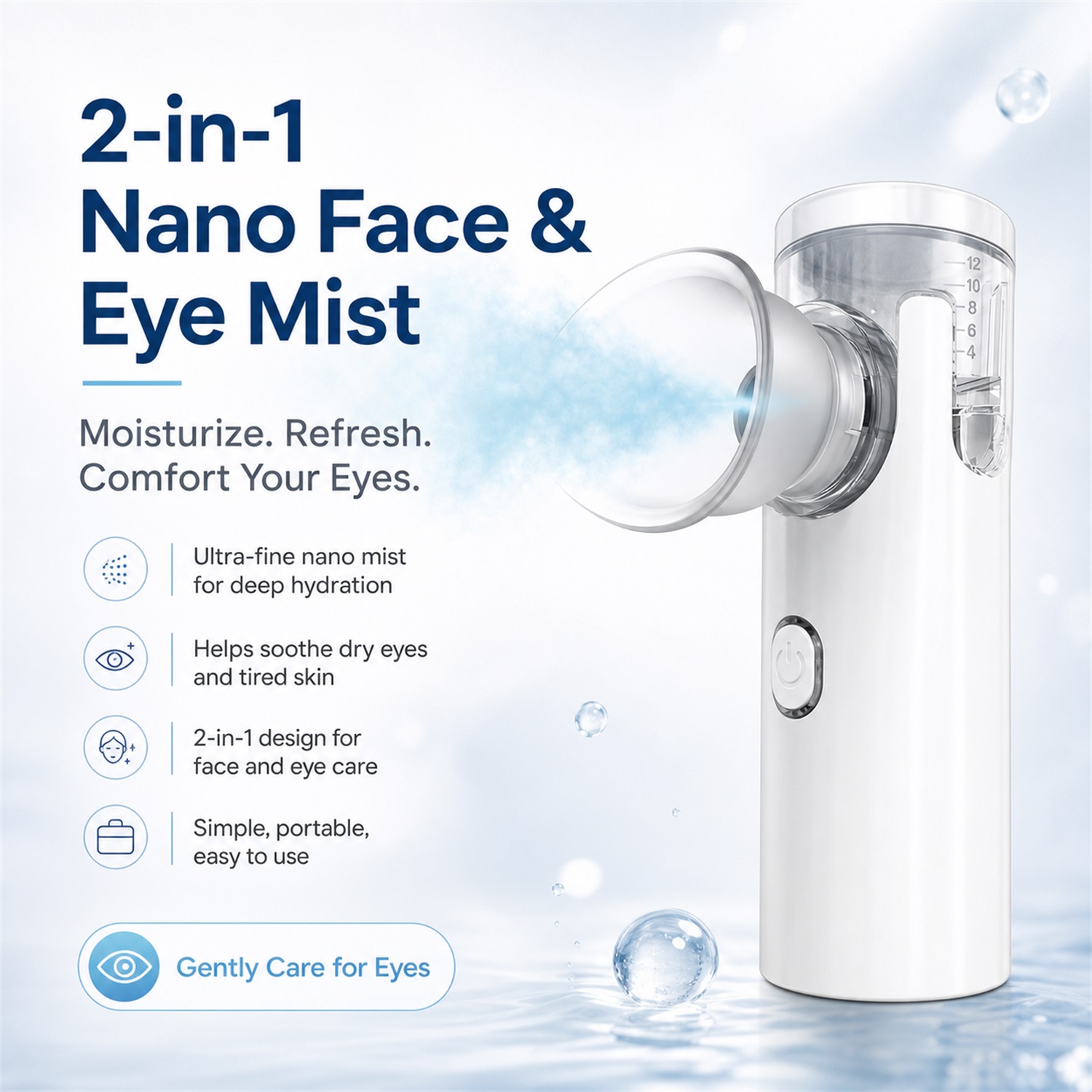 Face Steamer - جهاز ترطيب العين بالنانو، بخاخ للعين،