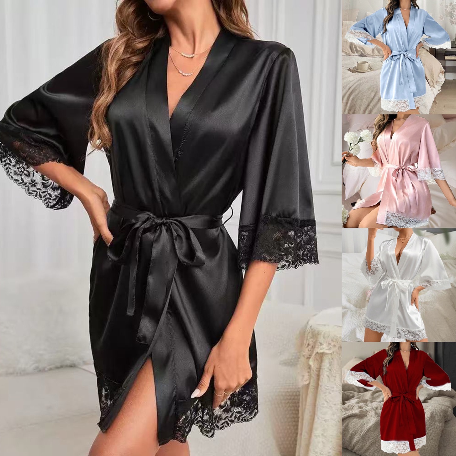 Bathrobe - أردية استحمام للعروس الأوروبية والأمريكية، فساتين