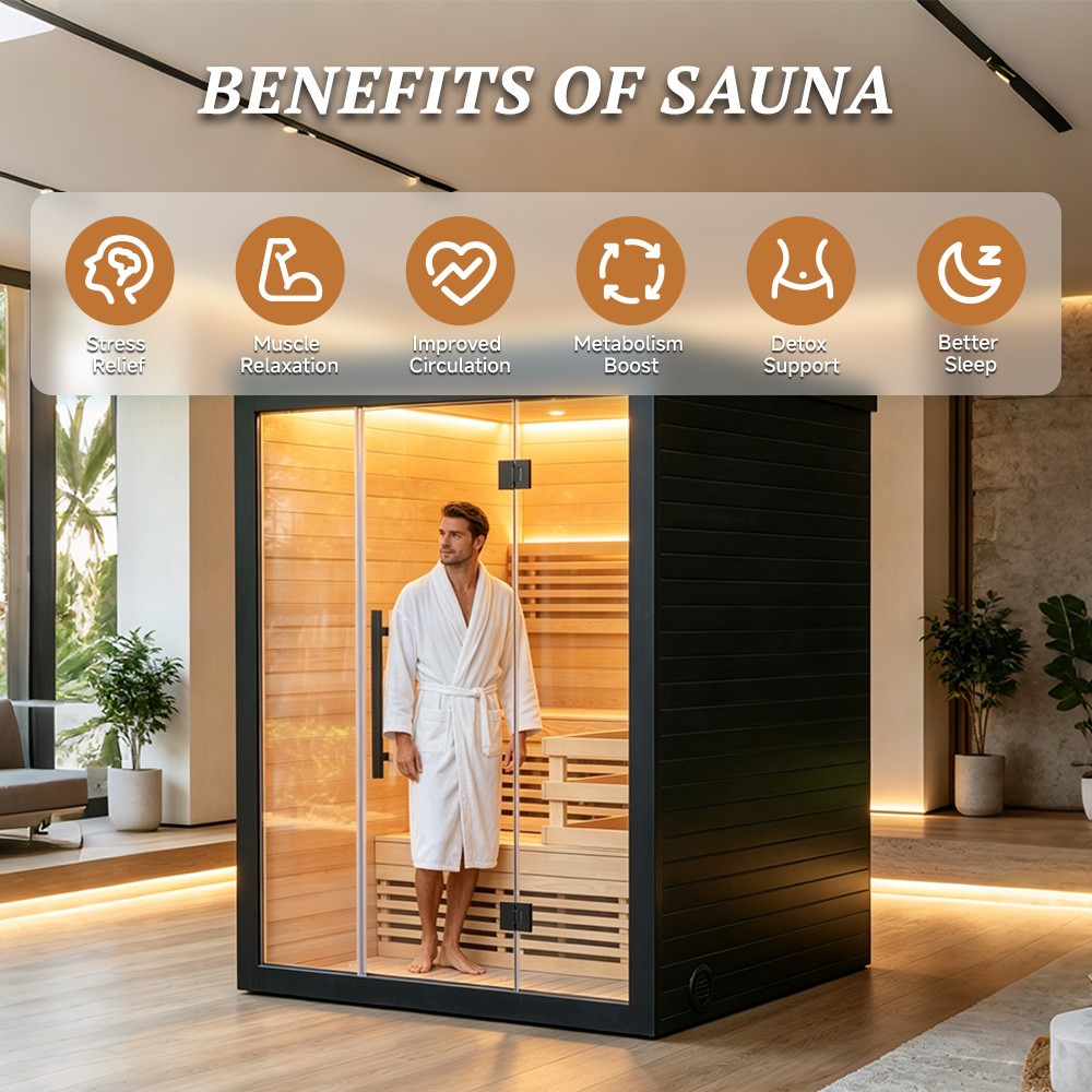 ساونا فنلندية داخلية فاخرة لشخ - مراجعة Spa Wellness Gym وسعره