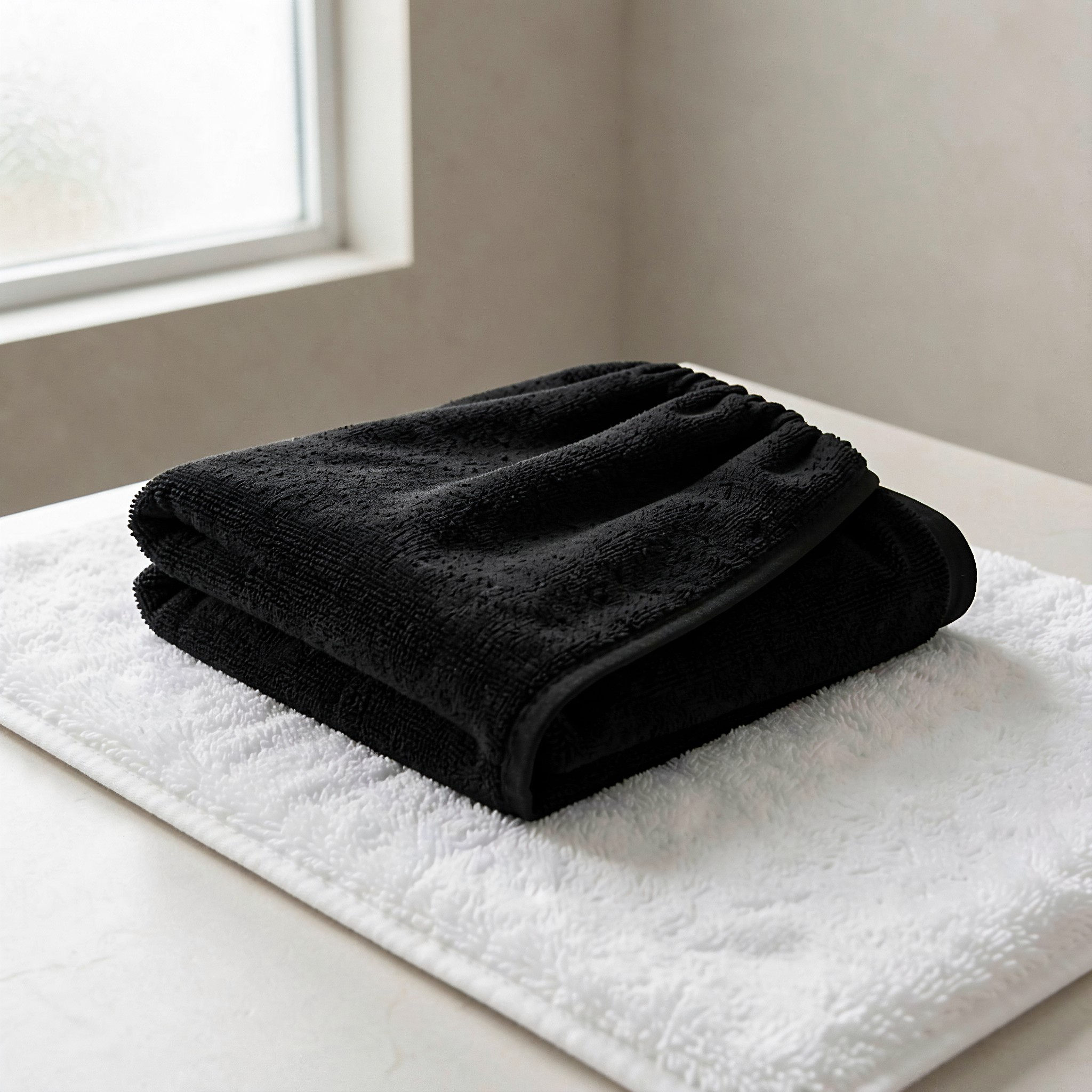 منشفة يد قطنية نقية سوداء مقاس - مراجعة Spa Towel وسعره
