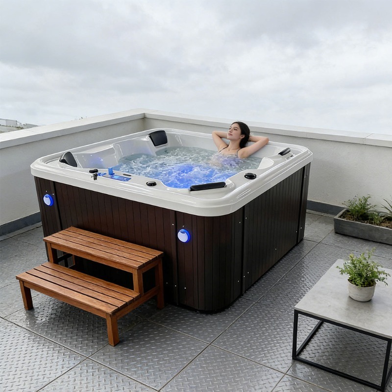حوض استحمام للتدليك من الأكريل - مراجعة Hot Tub وسعره