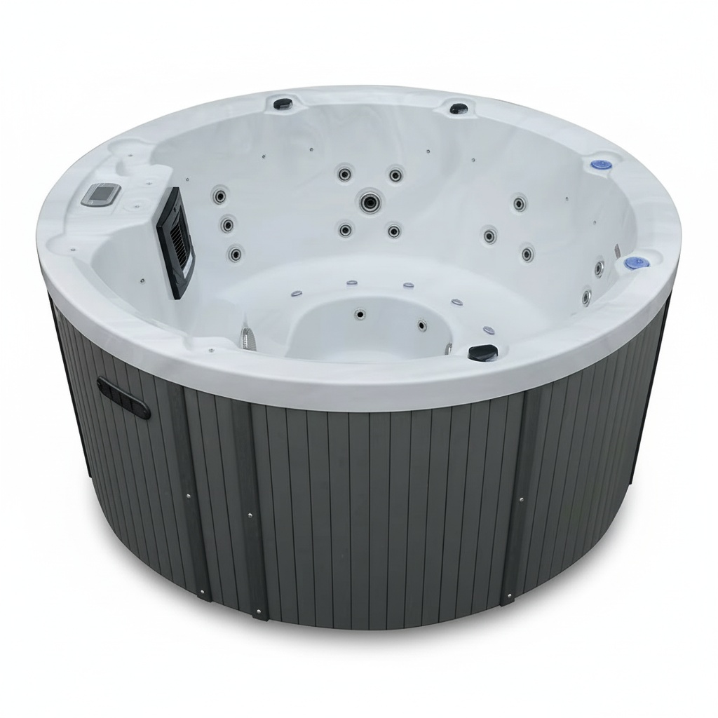 حوض استحمام ساخن خارجي، دائري  - مراجعة Hot Tub وسعره